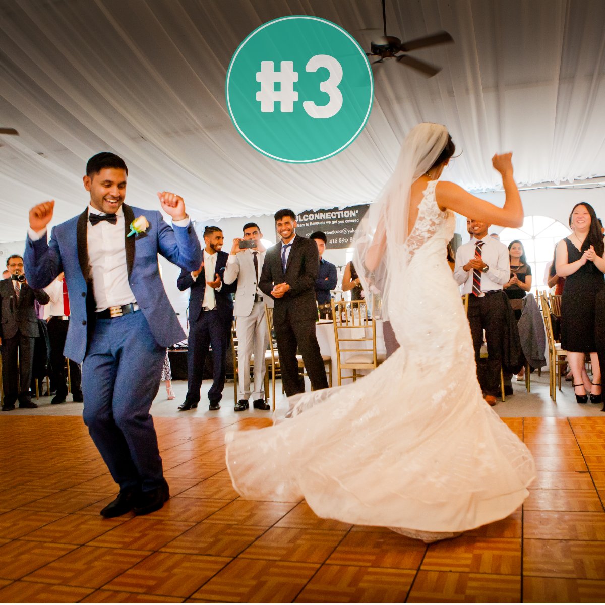 bride and groom dance